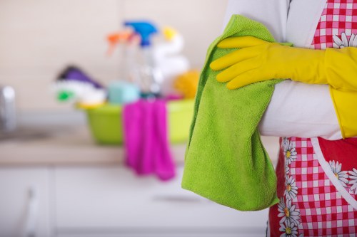 Clean workspace maintained by office cleaning services