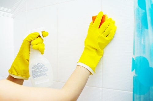 High-touch surface sanitising during office cleaning