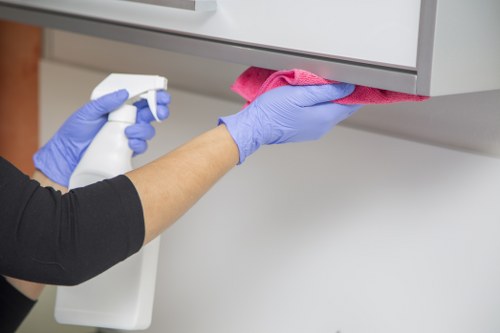 Move out cleaning in Shepherdsbush with detailed dusting and surface care